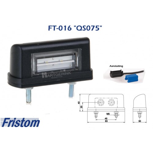 Nummerplaatverlichting LED FRISTOM FT-016  QS075